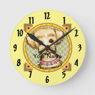 Ronde Horloge du chien de petite Spike