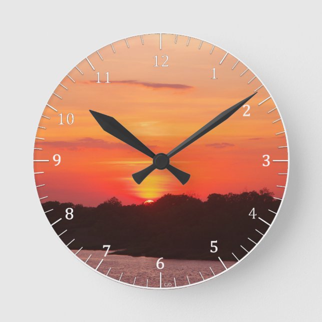 Ronde Horloge du coucher de soleil de Savannah (Recto)