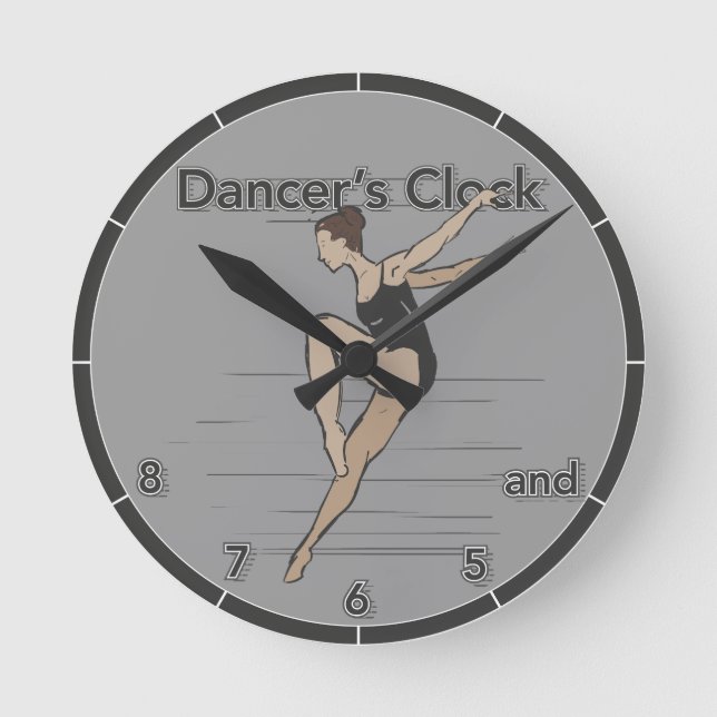 Ronde Horloge du danseur tiré à la main (Recto)
