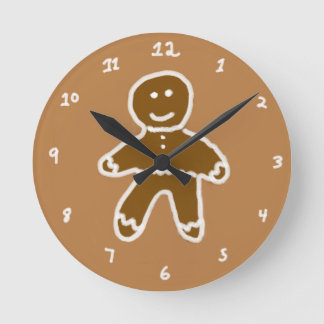 Ronde Horloge du mur acrylique en pain d'épices