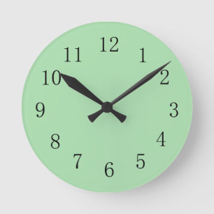 Ronde Horloge du mur vert Celadon