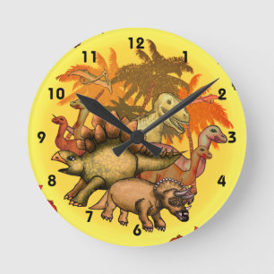 Ronde Horloge du parti Dinosaur