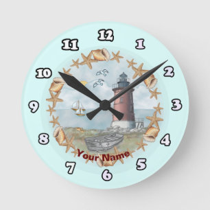 Ronde Horloge du phare de Delaware Shells