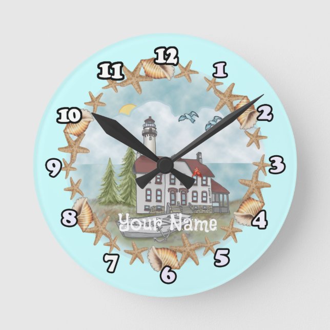 Ronde Horloge du phare Illinois Shells (Recto)