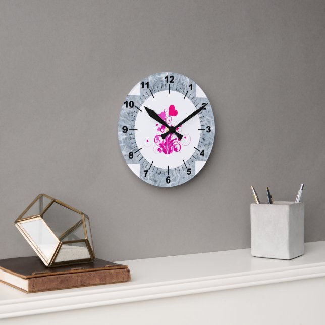 Ronde Horloge du plante du coeur (Bureau)