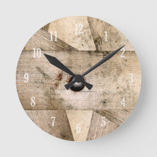Ronde Horloge en bois
