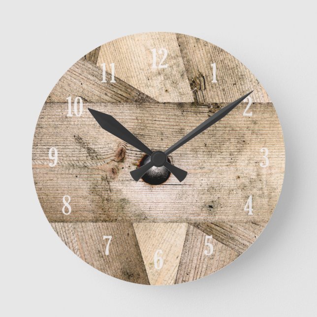 Ronde Horloge en bois (Recto)