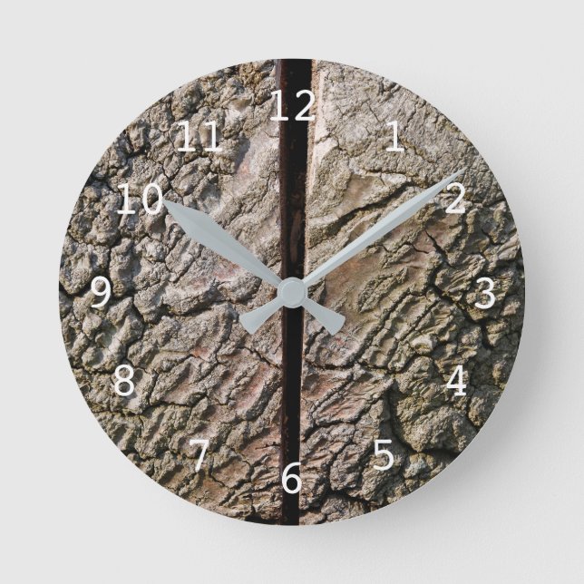 Ronde Horloge en bois d'écorce (Recto)