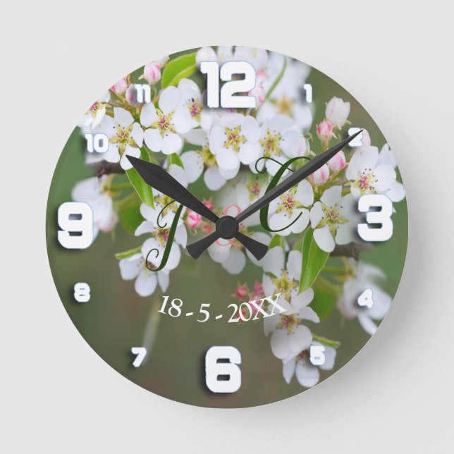 Ronde Horloge en fleurs de cerisier (Recto)