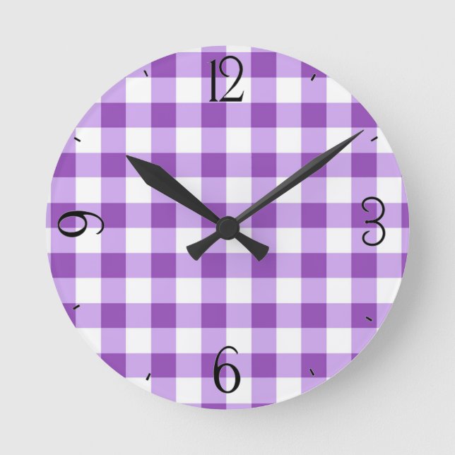 Ronde Horloge En vichy Lilac (Recto)