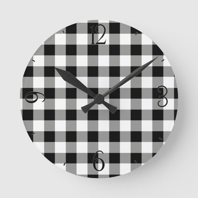 Ronde Horloge En vichy noire (Recto)