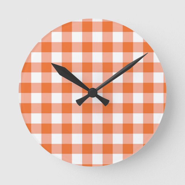Ronde Horloge En vichy orange (Recto)