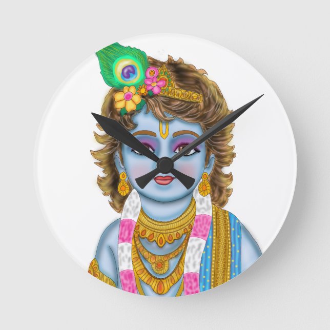 Ronde Horloge Enfant Krishna (Recto)