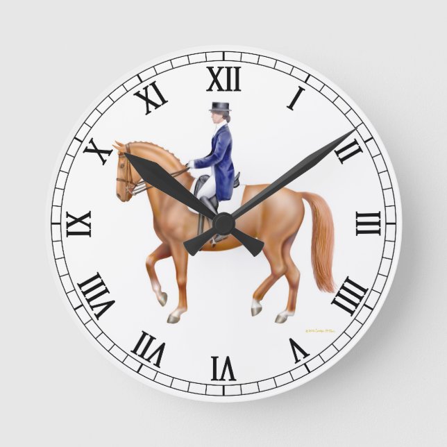 Ronde Horloge équestre du cheval Dressage (Recto)