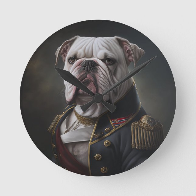 Ronde Horloge Fantastique Bulldog (Recto)