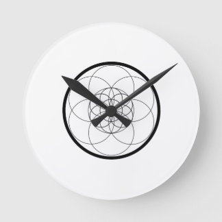Ronde horloge fleur de vie