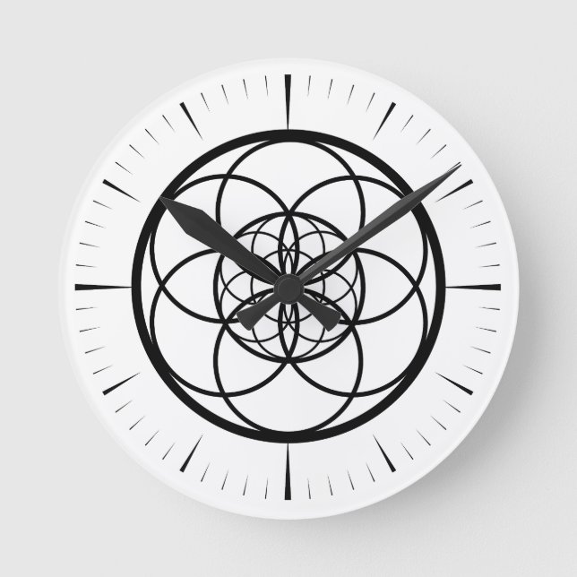 Ronde horloge fleur de vie v2 (Recto)