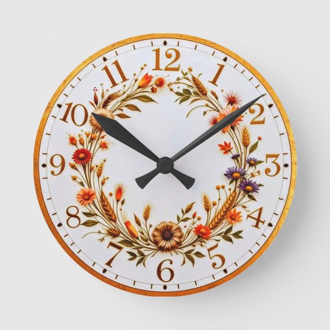 Ronde Horloge florale botanique (Recto)