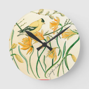 Ronde Horloge Goldfinch Spring