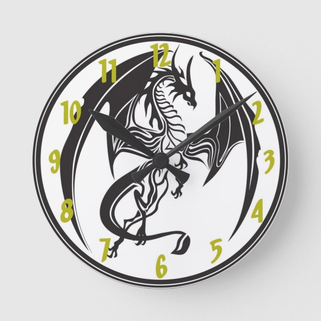 Ronde Horloge gothique Dragon (Recto)