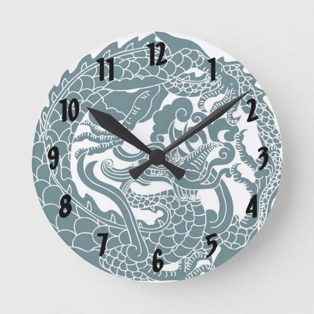 Ronde Horloge gothique Dragon (Recto)