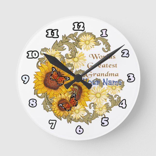 Ronde Horloge grand-mère Tournesol  (Recto)