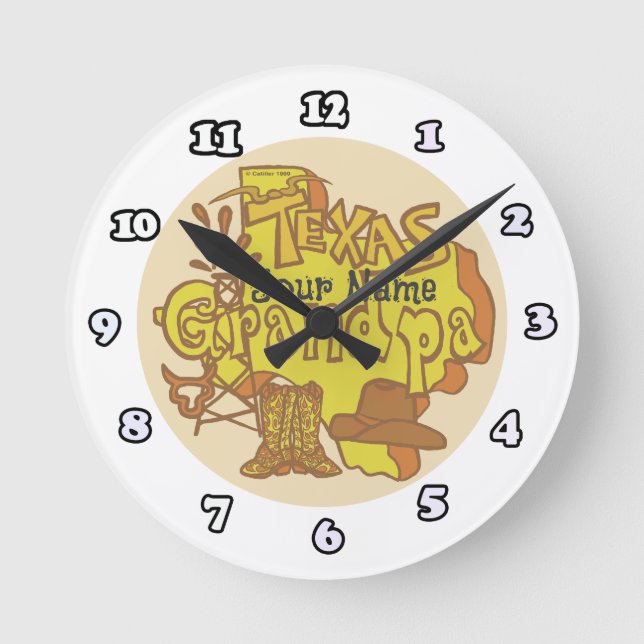 Ronde Horloge grand-père Texas  (Recto)