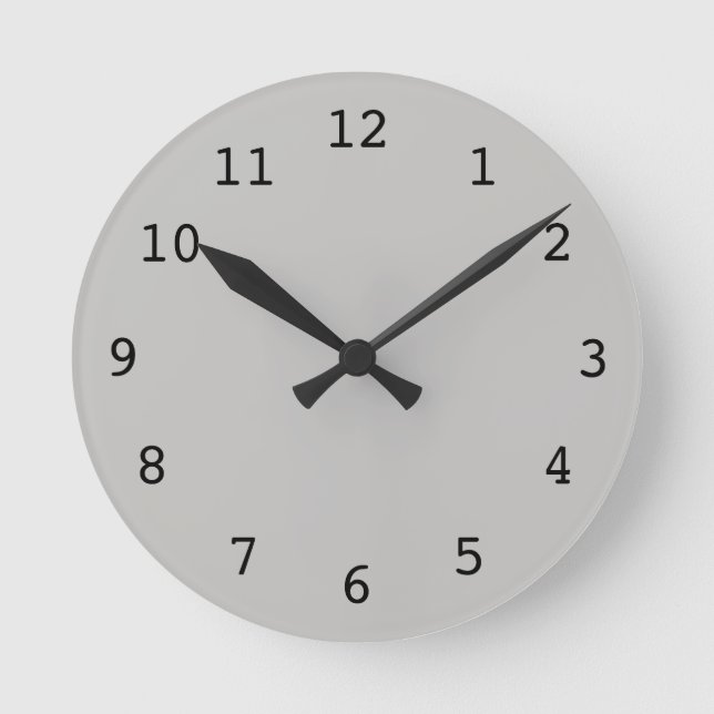 Ronde Horloge gris clair (Recto)