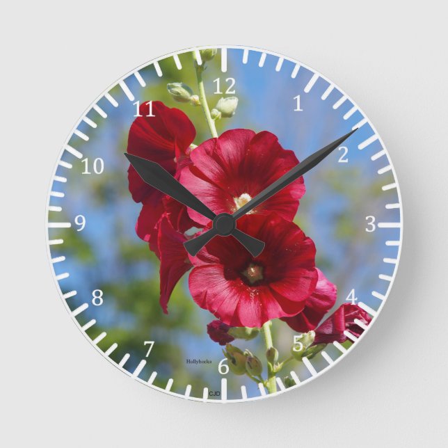 Ronde Horloge Hollyhocks (Recto)