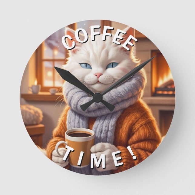 Ronde Horloge horaire du café du chat (Recto)