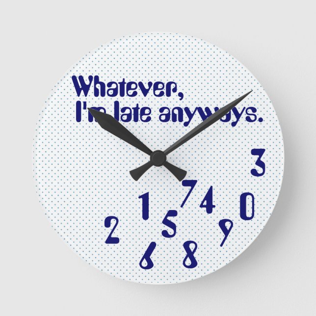 Ronde Horloge humour tardif (Recto)
