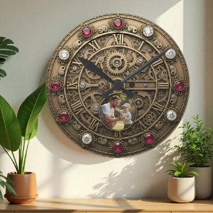 Ronde Horloge Industrielle, Photo Familiale, Équipements