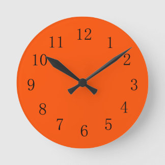 Ronde Horloge Internationale Orange Animée