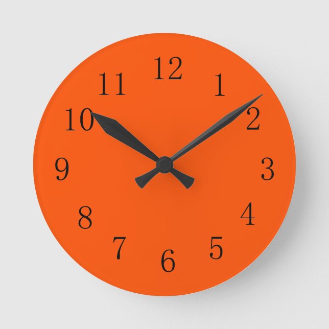 Ronde Horloge Internationale Orange Animée (Recto)