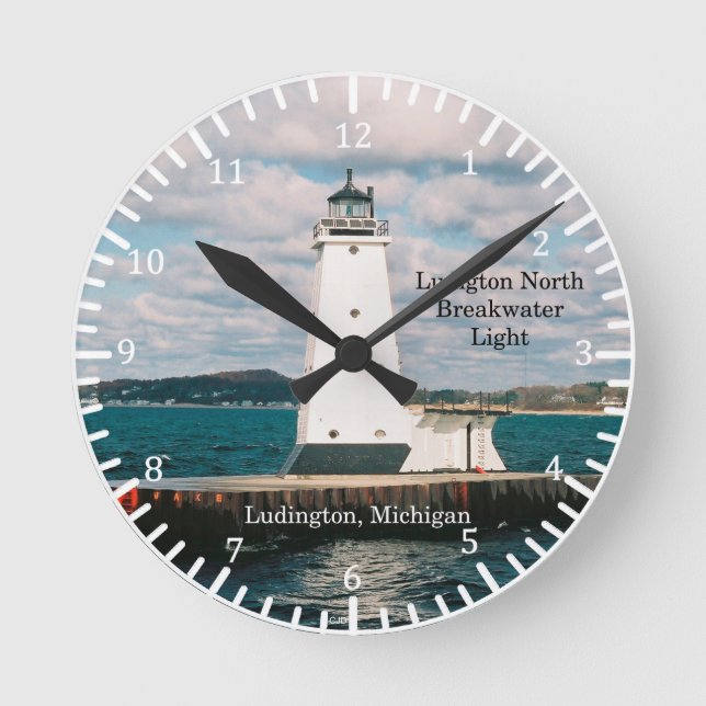 Ronde Horloge lumineuse Ludington North Breakwater (Recto)