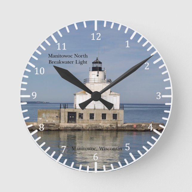 Ronde Horloge lumineuse Manitowoc North Breakwater (Recto)