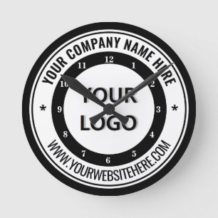 Ronde Horloge Marque Téléchargez Votre Logo Ajoutez Text