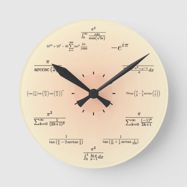 Ronde Horloge mathématique (Jaune clair) (Recto)