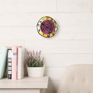 Ronde Horloge Merveilleux Spirale Rose
