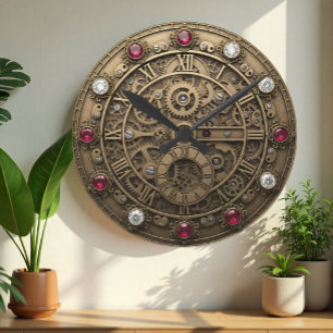 Ronde Horloge métallique industrielle, Équipements, Cogs