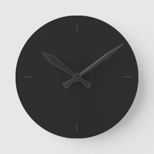 Ronde Horloge minimaliste noire