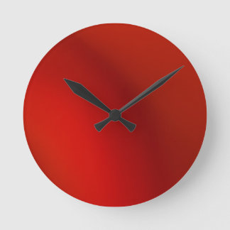 Ronde horloge moderne rétro satin rouge moderne