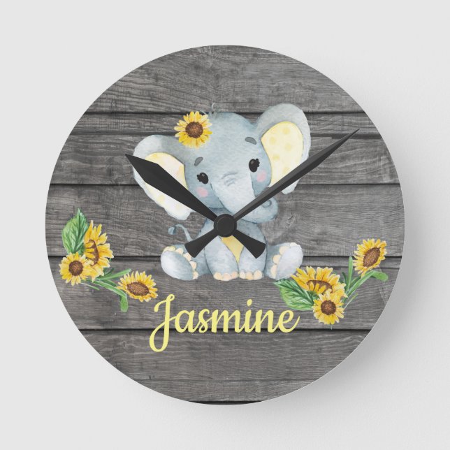 Ronde Horloge Mur Acrylique Rustique, Arrondi, Moyen (Recto)