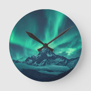 Ronde Horloge mystique du ciel nocturne - Vie arctique p