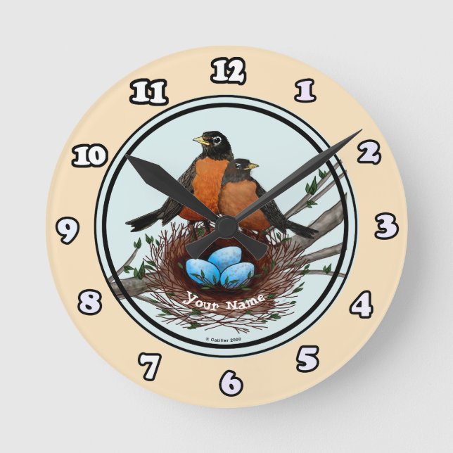 Ronde Horloge Nid de rouge-gorge (Recto)
