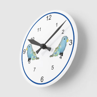 Ronde Horloge - Oiseaux bleus