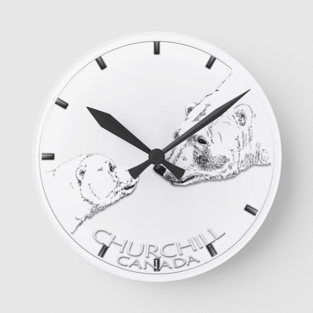 Ronde Horloge Ours Polaire Churchill Canada (Recto)