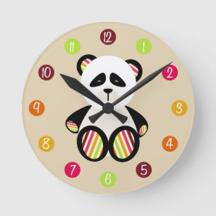 Ronde Horloge Panda striée