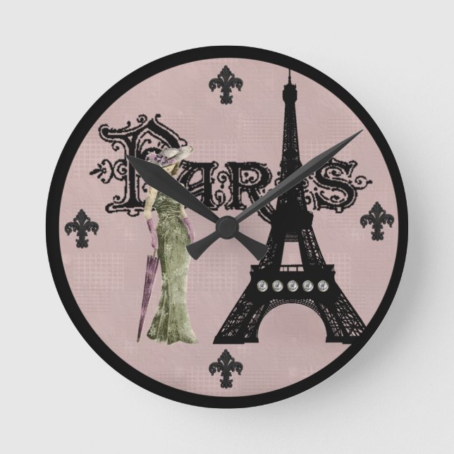 Ronde Horloge Parcourue Mauve Paris (Recto)