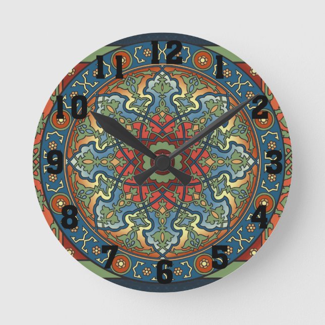Ronde Horloge Perse Mandala (Recto)